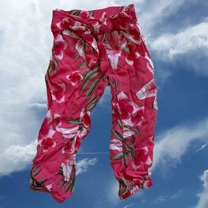 Crazy 8 lightweight floral joggers 2T